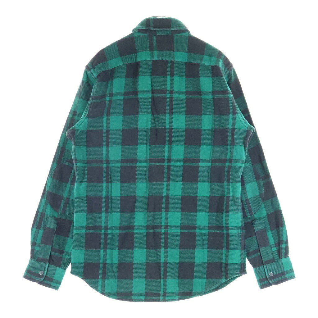 POLO RALPH LAUREN(ポロラルフローレン) POLO COUNTRY CLASSIC FIT PLAID FLANNEL WORKSHIRT ポロカントリー クラシック フィット プラッド フランネル ワークシャツ エルボーパッチ チェック柄 グリーン