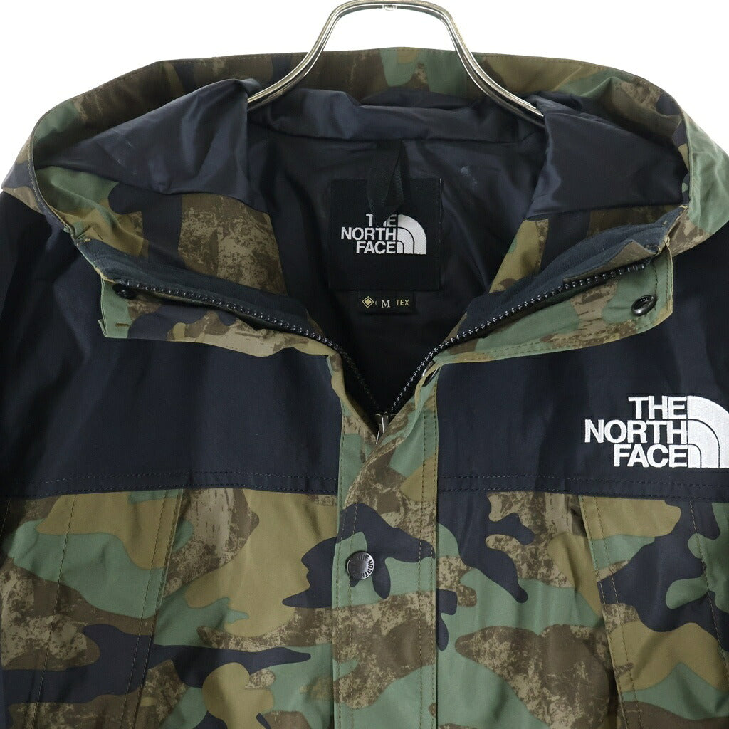 THE NORTH FACE(ザノースフェイス) NOVELTY MOUNTAIN LIGHT JACKET ノベルティ カモ柄 フーデッドマウンテンライトジャケット カーキ NP62135
