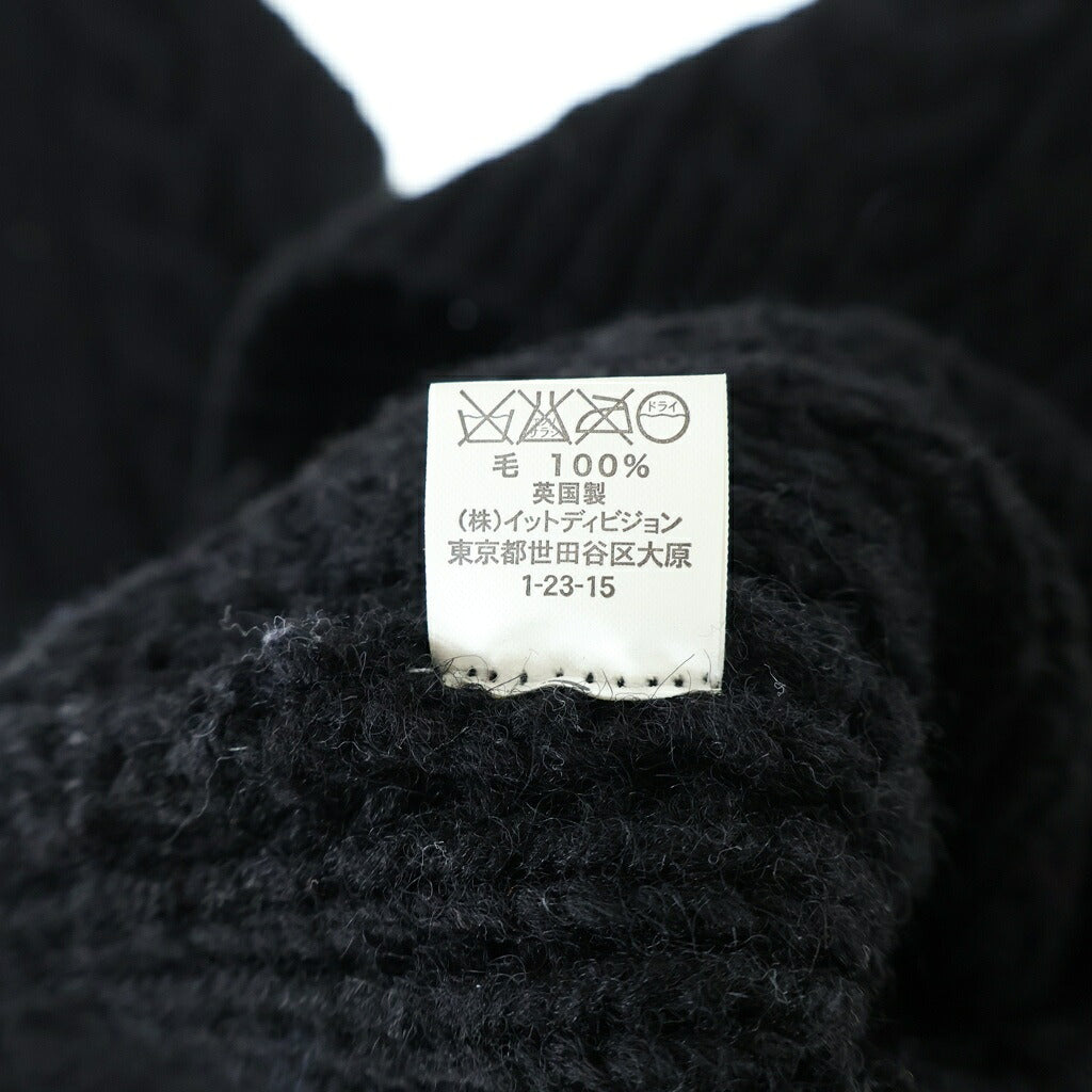 INVERALLAN(インバーアラン) Casual Aran 1A UK製 ケーブル編み ウール アランニット セーター ブラック