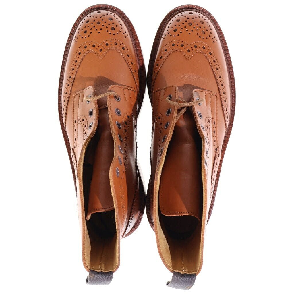 Tricker's(トリッカーズ) MALTON UK製 モールトン ウイングチップ レースアップ カントリーブーツ ブラウン M2508