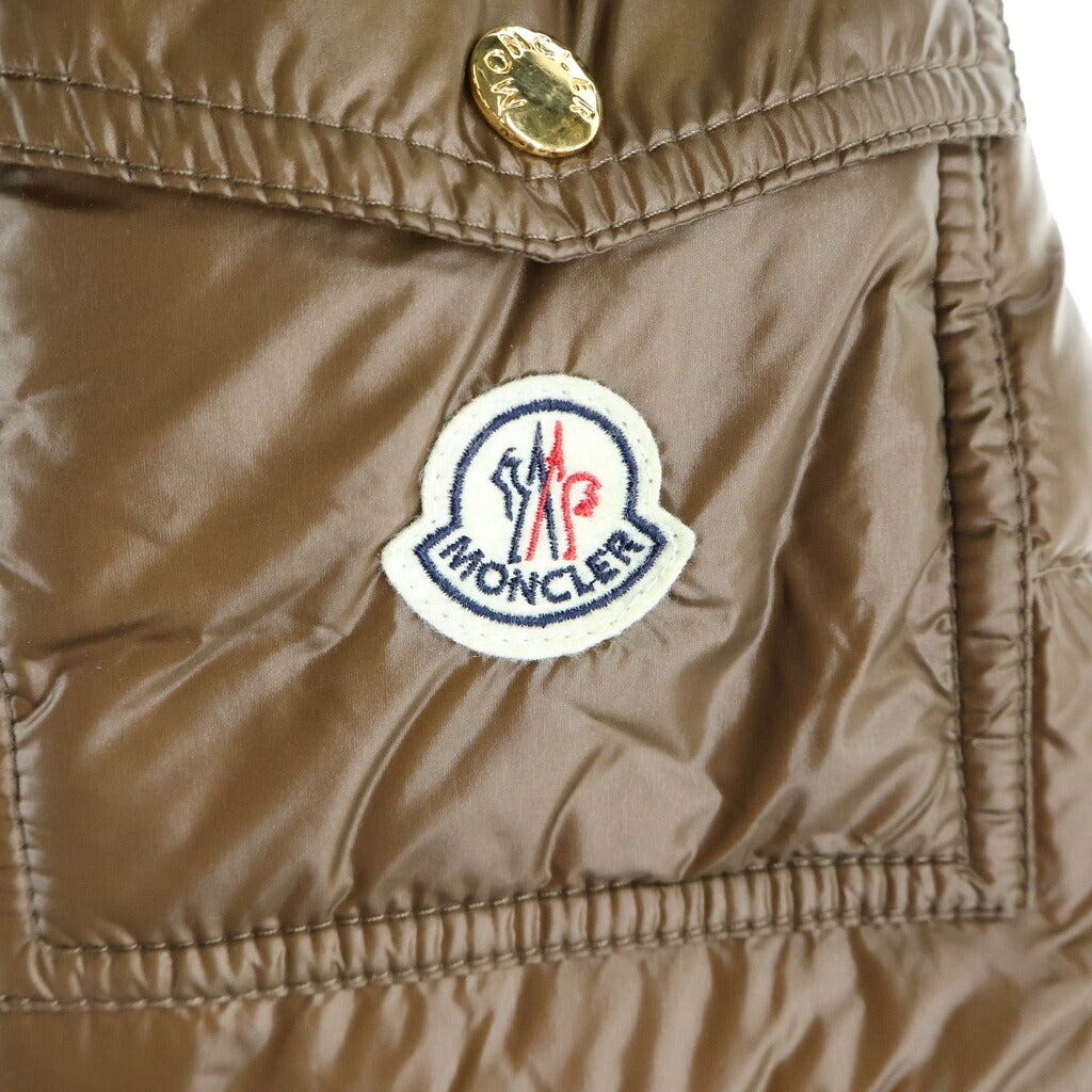 MONCLER(モンクレール) BEAMS35周年 MAYA マヤ ワッペンロゴ フーデッド ジップアップ ダウンジャケット ブラウン 120914036605 53029
