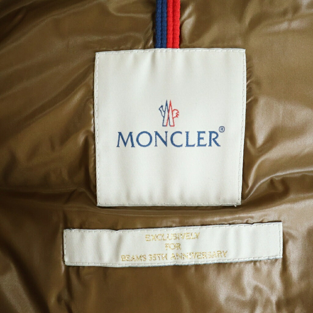 MONCLER(モンクレール) BEAMS35周年 MAYA マヤ ワッペンロゴ フーデッド ジップアップ ダウンジャケット ブラウン 120914036605 53029