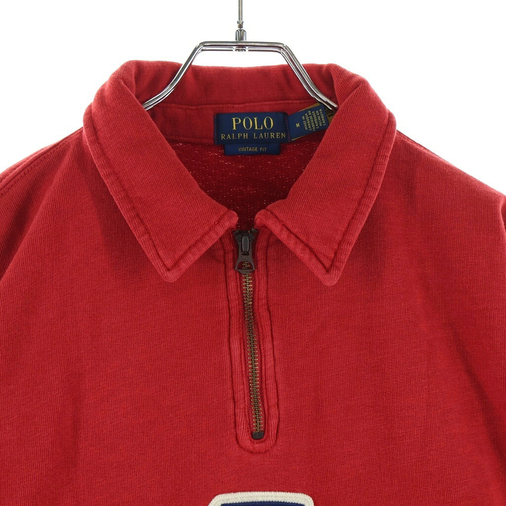 POLO RALPH LAUREN(ポロラルフローレン) Fleece 1/2 Zip Sweatshirt フリース USA ハーフジッププルオーバースウェット レッド 710980890001