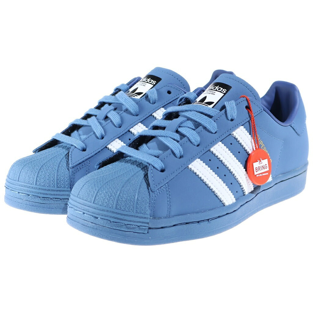 adidas(アディダス) ×KING GNU DAIKI TSUNETA ×ATMOS SUPERSTAR キングヌー 常田大希 アトモス スーパースター ローカットスニーカー レディース ブルー US6/24cm H06346