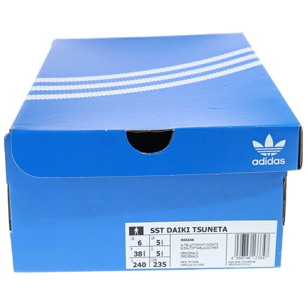 adidas(アディダス) ×KING GNU DAIKI TSUNETA ×ATMOS SUPERSTAR キングヌー 常田大希 アトモス スーパースター ローカットスニーカー レディース ブルー US6/24cm H06346