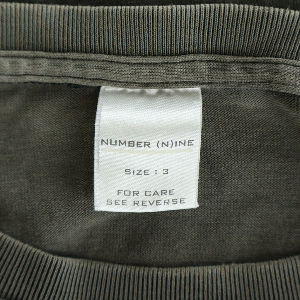 NUMBER (N)INE(ナンバーナイン) 01SS ARCHIVE TIME MIGRATION期 アーカイブ トニークリフトン クルーネック半袖Tシャツ カットソー グレー