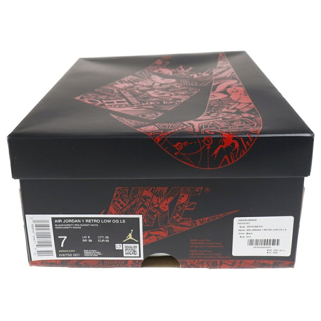 NIKE(ナイキ) AIR JORDAN 1 RETRO LOW OG LASER エアジョーダン1 レトロ レーザー ローカットスニーカー ブラック/レッド US7/25cm IV6750-001