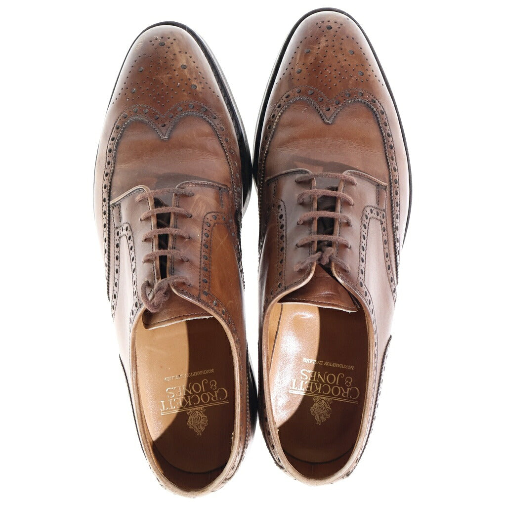Crockett&Jones(クロケットアンドジョーンズ) SWANSEA スウォンジ ウィングチップ レザー ドレスシューズ ブラウン 9881 14B