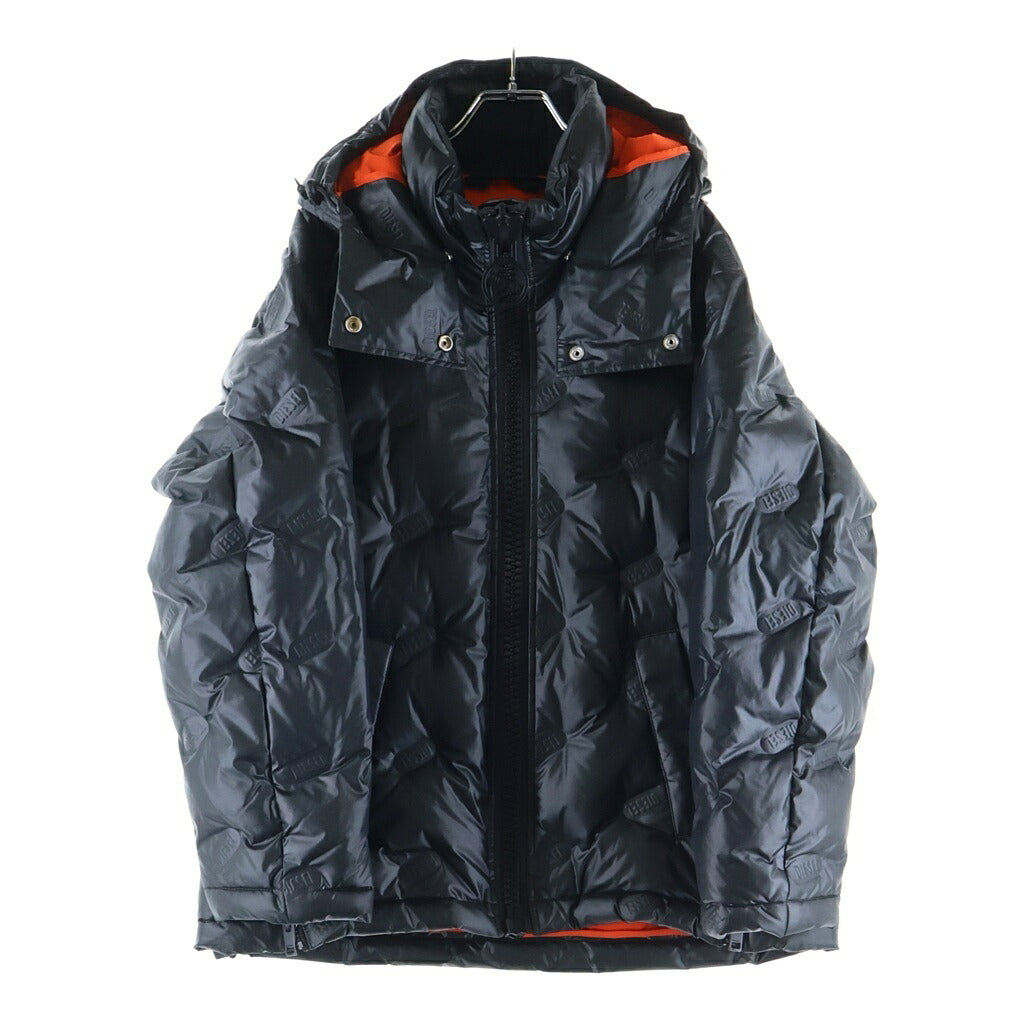 DIESEL(ディーゼル) W-ANAIS-EMB オーバーサイズ キルティング フーデッドダウンジャケット ブラック A04847
