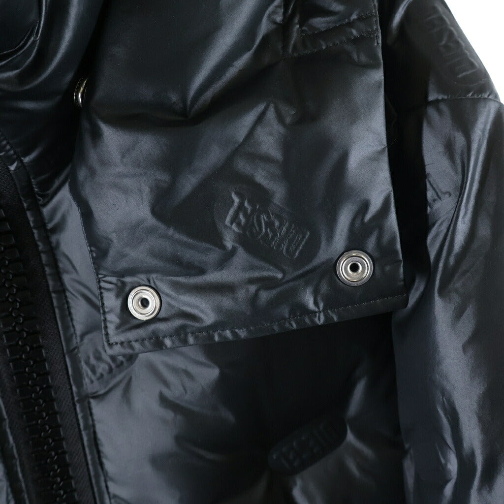 DIESEL(ディーゼル) W-ANAIS-EMB オーバーサイズ キルティング フーデッドダウンジャケット ブラック A04847