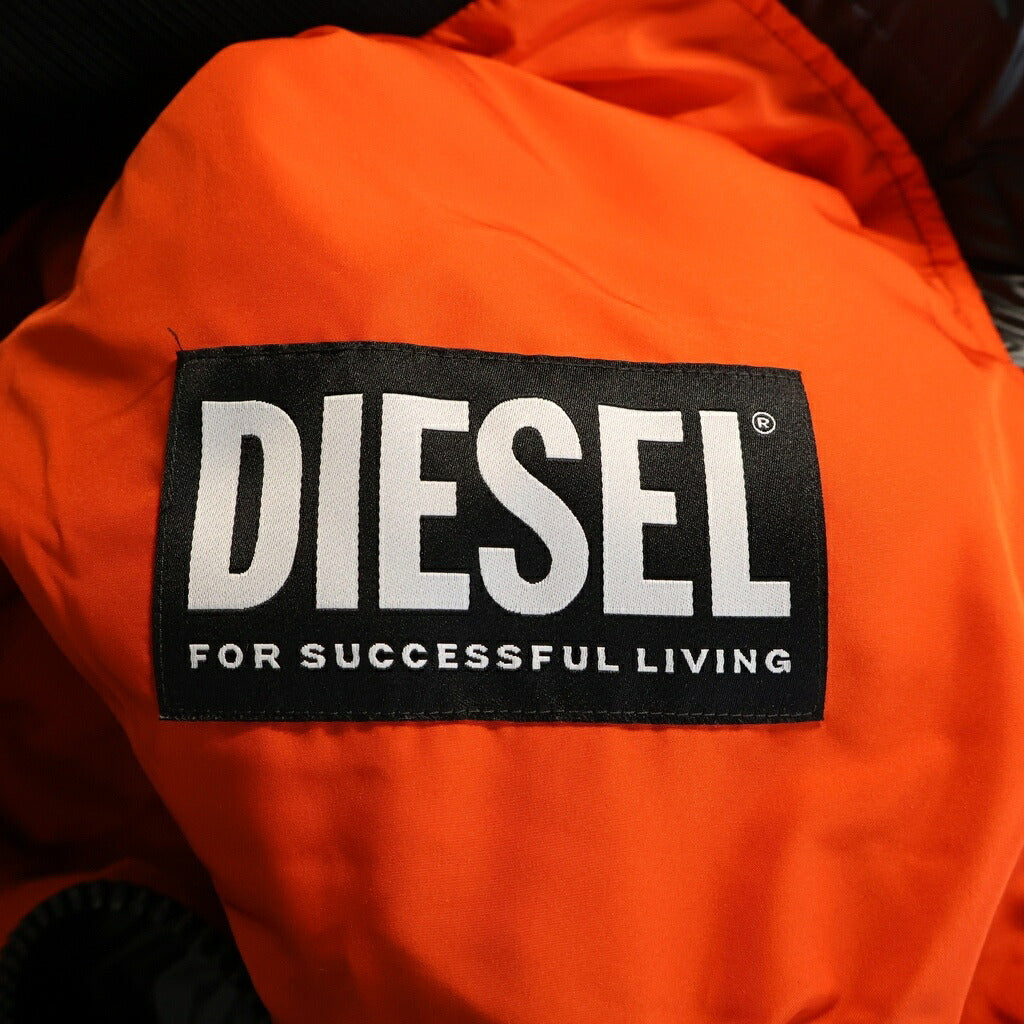 DIESEL(ディーゼル) W-ANAIS-EMB オーバーサイズ キルティング フーデッドダウンジャケット ブラック A04847