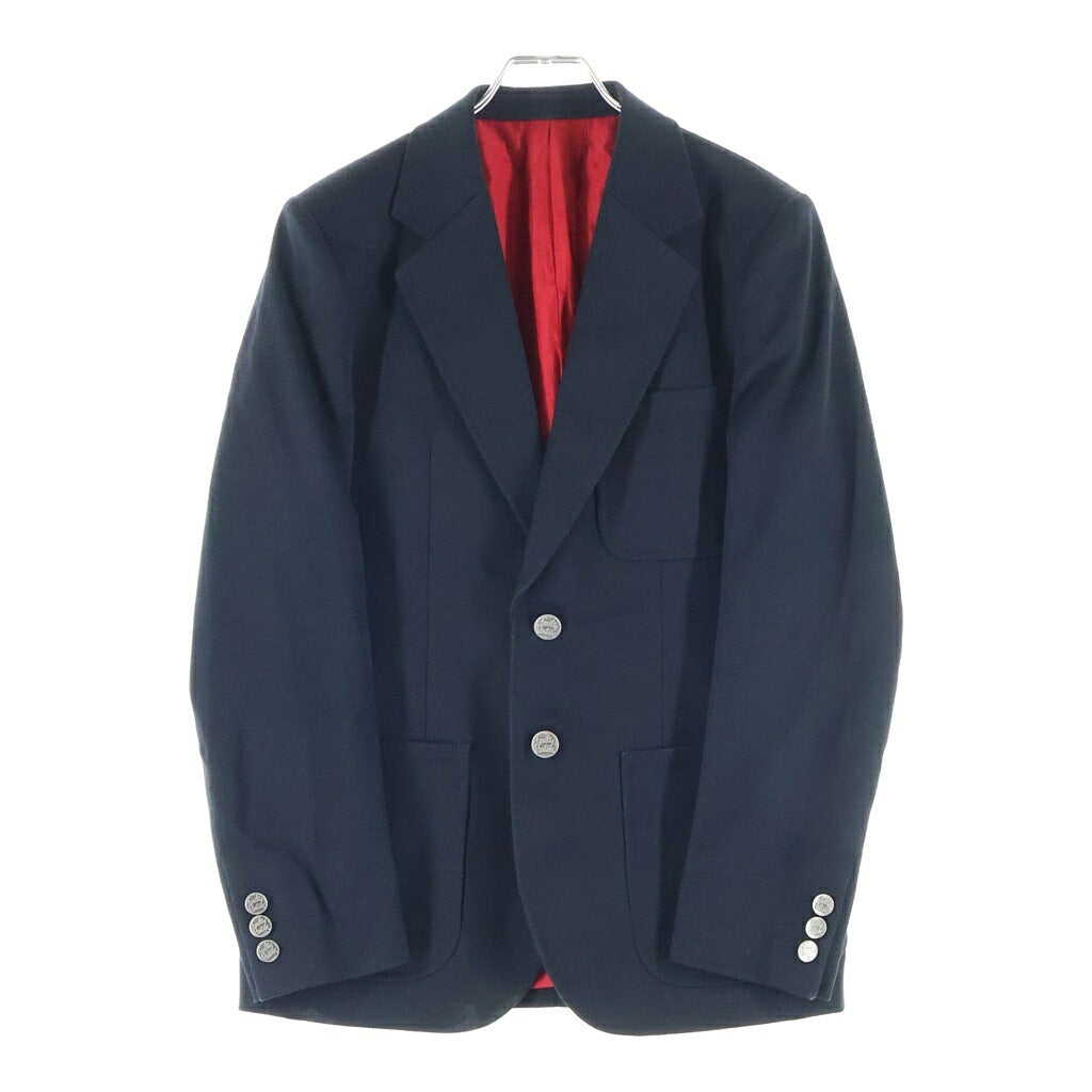 WACKO MARIA(ワコマリア) 12AW T/C UNCONSTRUCTED JACKET コットンポリエステル シングルテーラードジャケット ブラック 12AW-TC-JK03RED