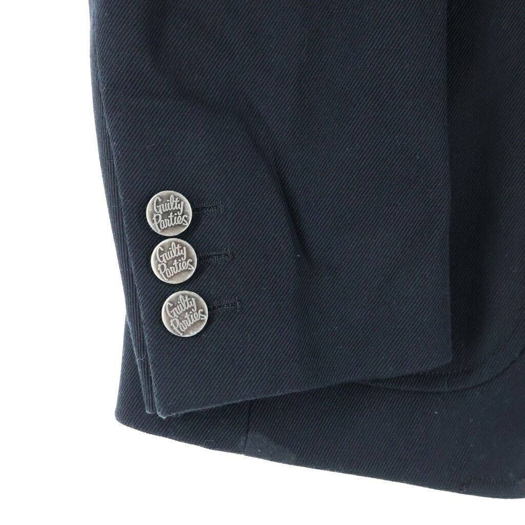 WACKO MARIA(ワコマリア) 12AW T/C UNCONSTRUCTED JACKET コットンポリエステル シングルテーラードジャケット ブラック 12AW-TC-JK03RED