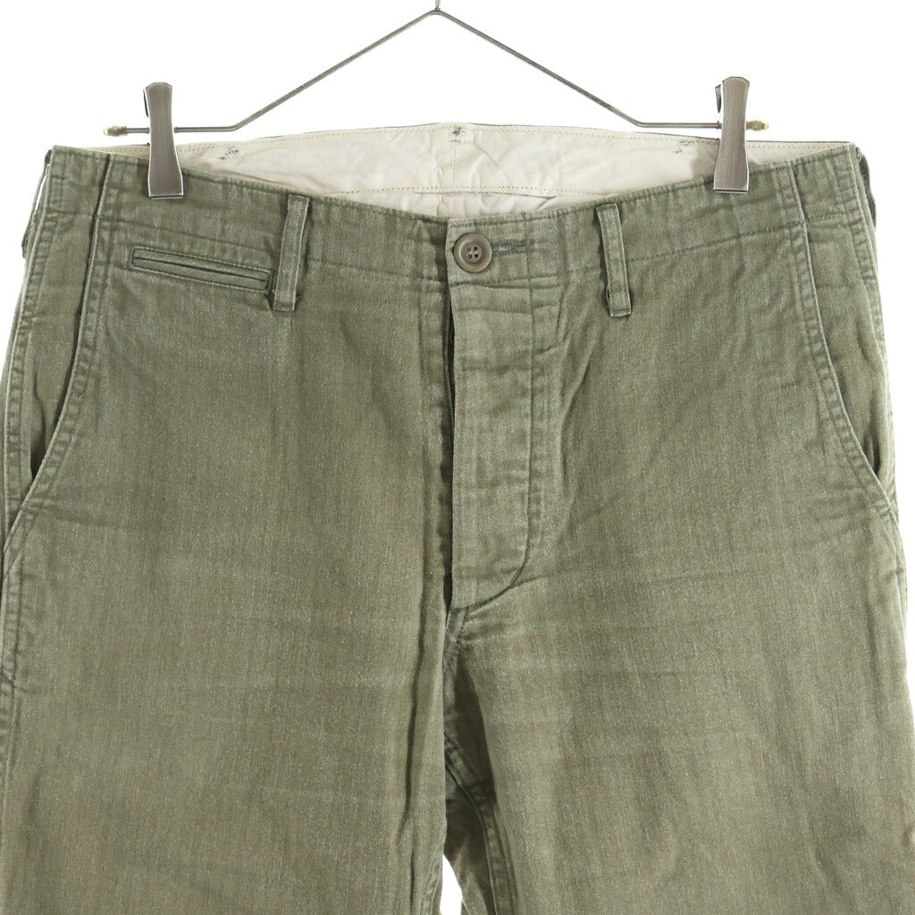 VISVIM(ヴィスヴィム) 15AW HIGH-WATER CHINO HERRINGBONE ハイウォーター チノ ヘリンボーン パンツ カーキ 0115205008029