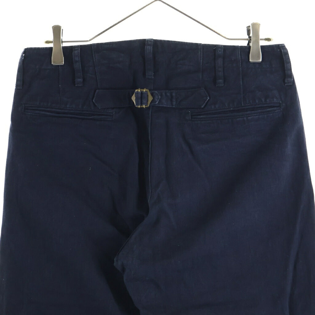 VISVIM(ヴィスヴィム) 15AW CHINO DMGD SLUB PANTS ヴィンテージ加工 シンチバック付き チノパンツ ネイビー 0115405008001