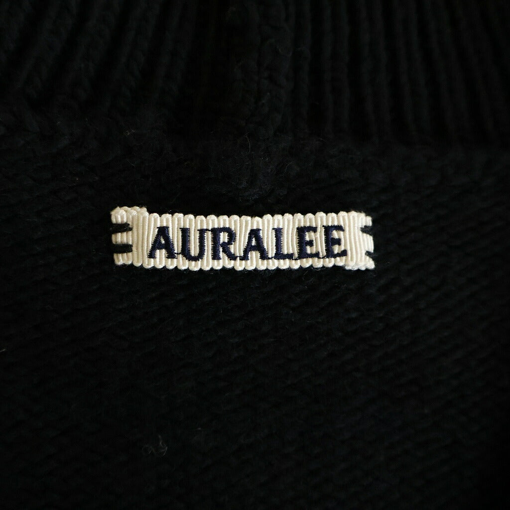 AURALEE(オーラリー) FELT WOOL YARN KNIT CARDIGAN フェルト ウール ヤーン ニットカーディガン ブラック A7AC02FU