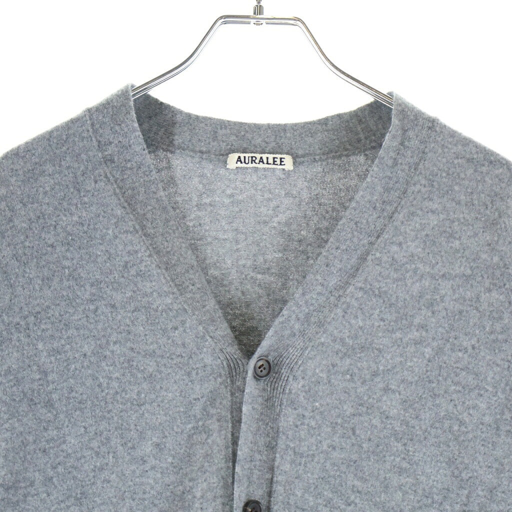 AURALEE(オーラリー) SUPERMILLED KNIT BIG CARDIGAN スーパーマイルド ニット ビッグ カーディガン グレー A6AC03WK