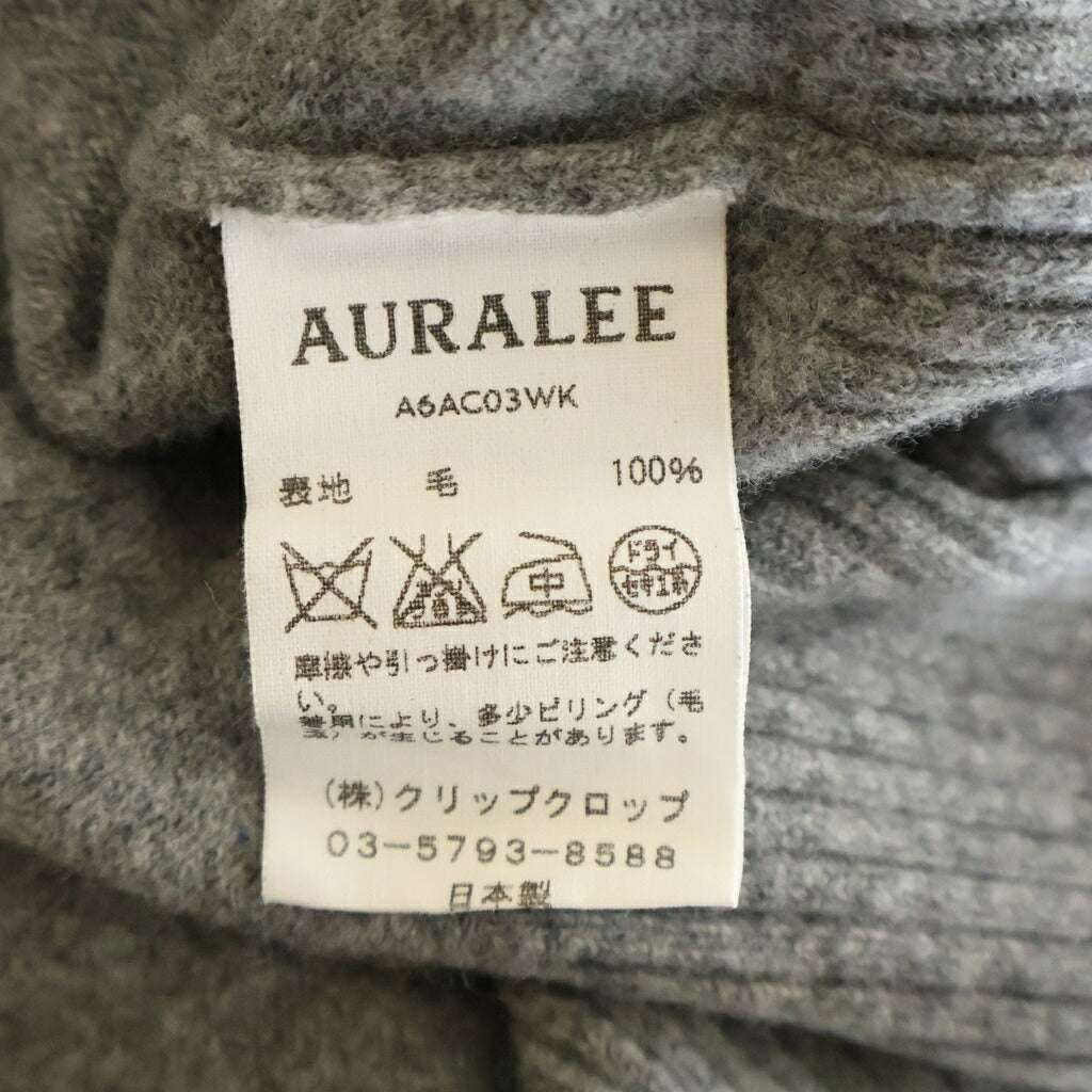 AURALEE(オーラリー) SUPERMILLED KNIT BIG CARDIGAN スーパーマイルド ニット ビッグ カーディガン グレー A6AC03WK