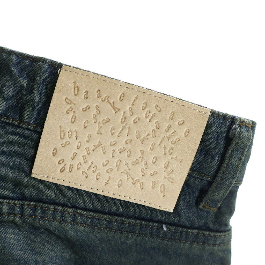 BASKETCASE GALLERY(バスケットケース ギャラリー) LAX BAGGY DENIM ダメージ加工 ペイント ジップフライ バギーデニム ジーンズ インディゴ