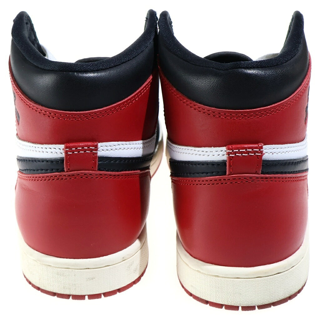 NIKE(ナイキ) AIR JORDAN1 RETRO HIGH OG BLACK TOE REIMAGINED エアジョーダン1 レトロ ブラックトゥ リイマジンド ハイカットスニーカー レッド/ホワイト US8.5/26.5cm DZ5485-106
