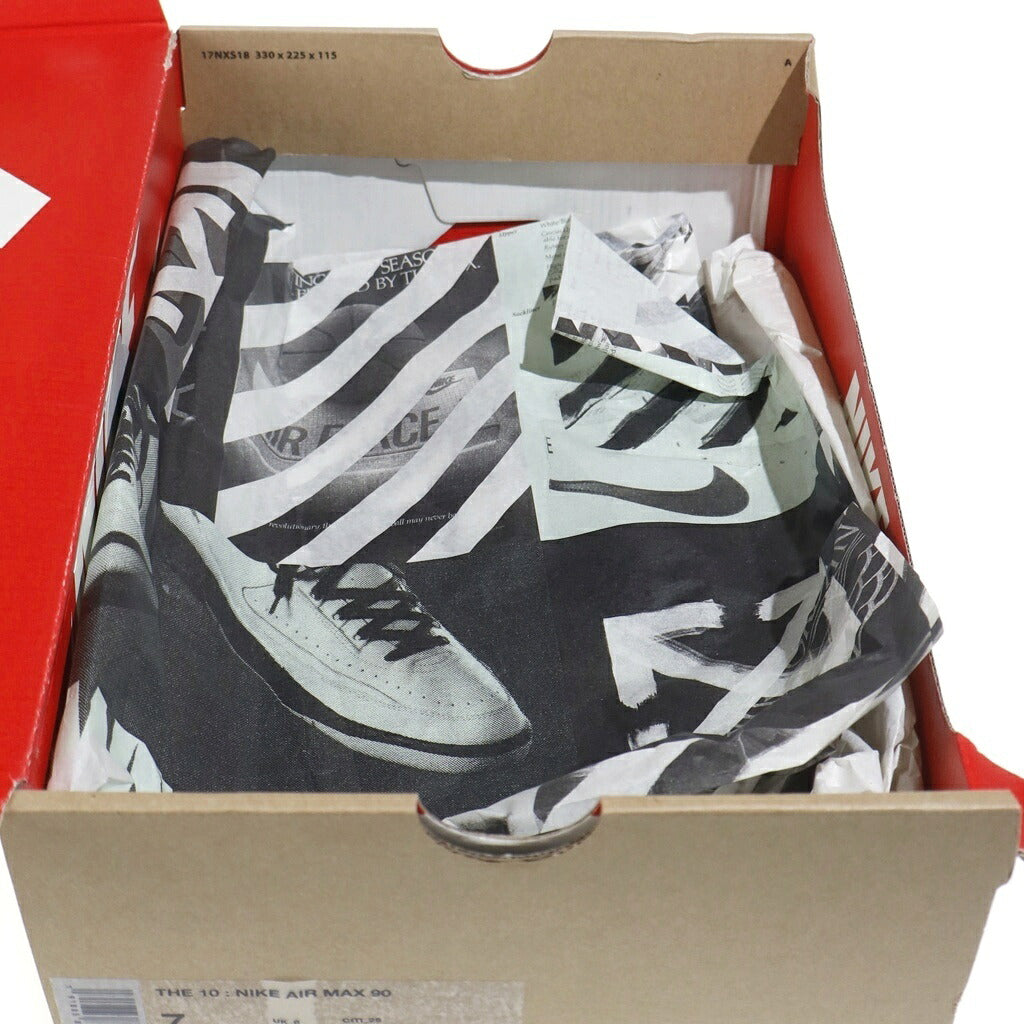 NIKE(ナイキ) ×OFF-WHITE THE 10 AIR MAX 90 オフホワイト ザテン エアマックス90 ローカットスニーカー ブラック US7/25cm AA7293-001