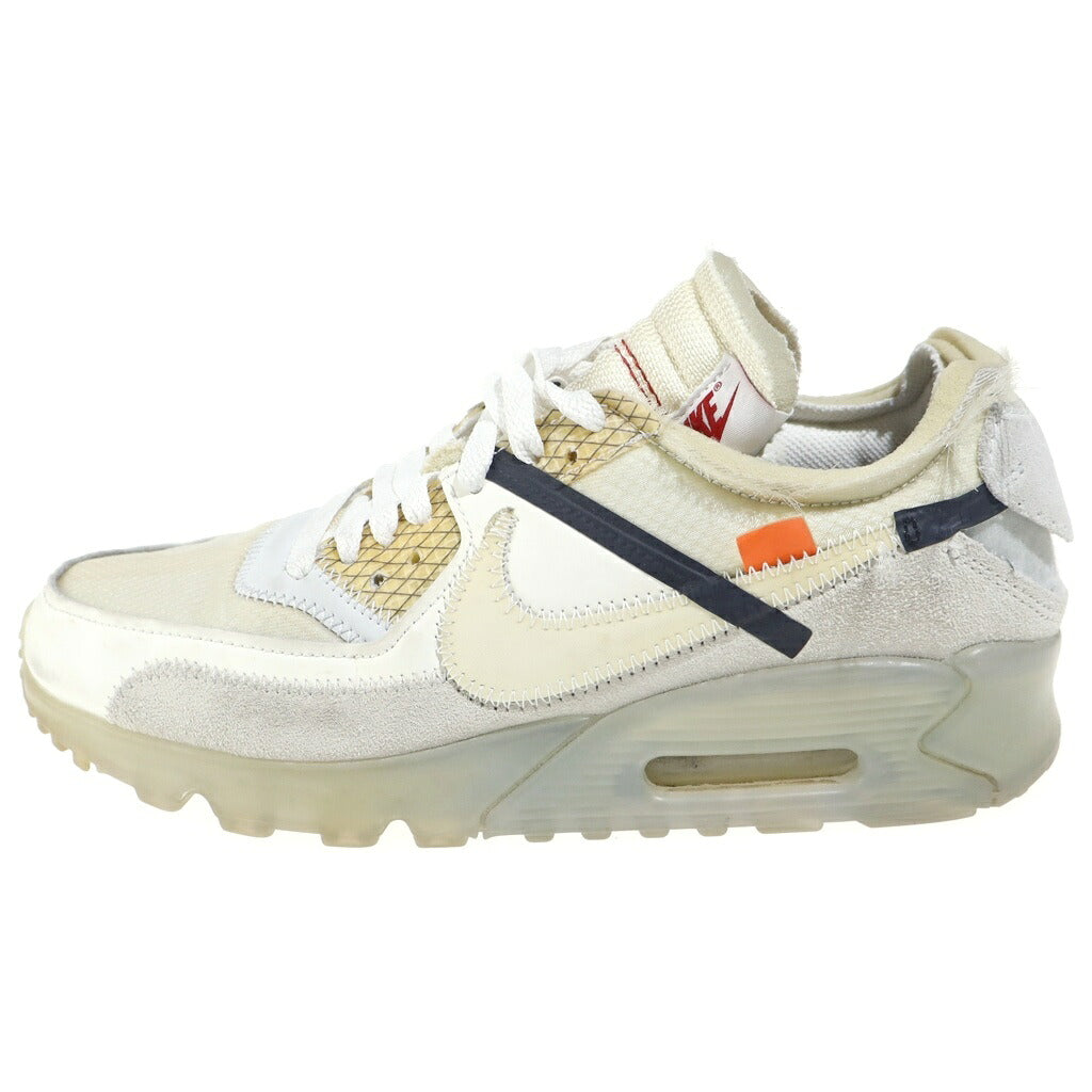 NIKE(ナイキ) ×OFF-WHITE THE 10 AIR MAX 90 オフホワイト エアマックス90 ローカットスニーカー ホワイト US7/25cm AA7293-100