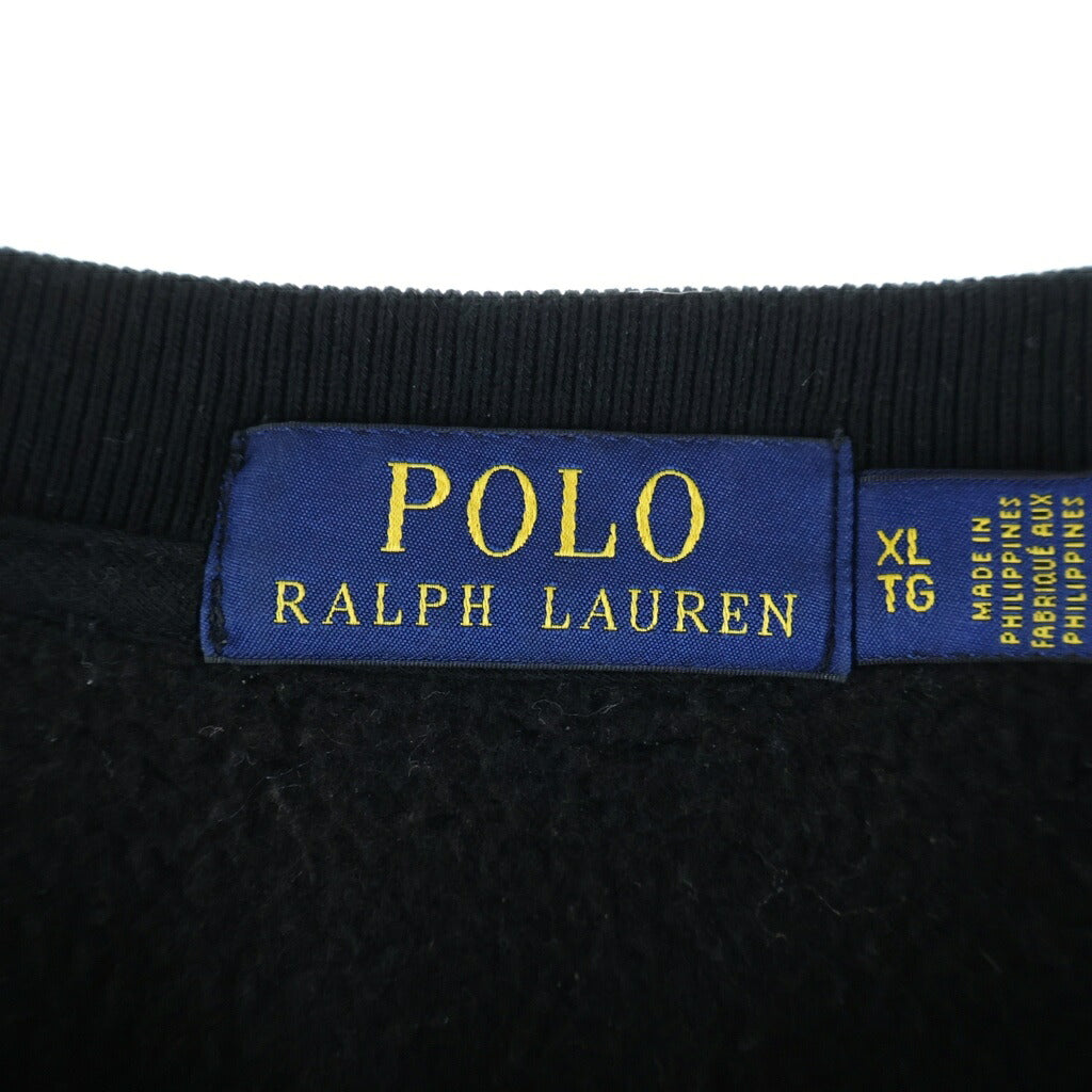POLO RALPH LAUREN(ポロラルフローレン) POLO BEAR ポロベアープリント クルーネックスウェット トレーナー ブラック