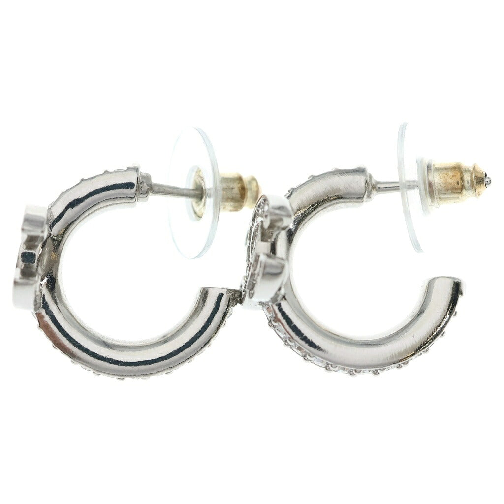 CHANEL(シャネル) ココマーク ラインストーン フープピアス セット シルバー