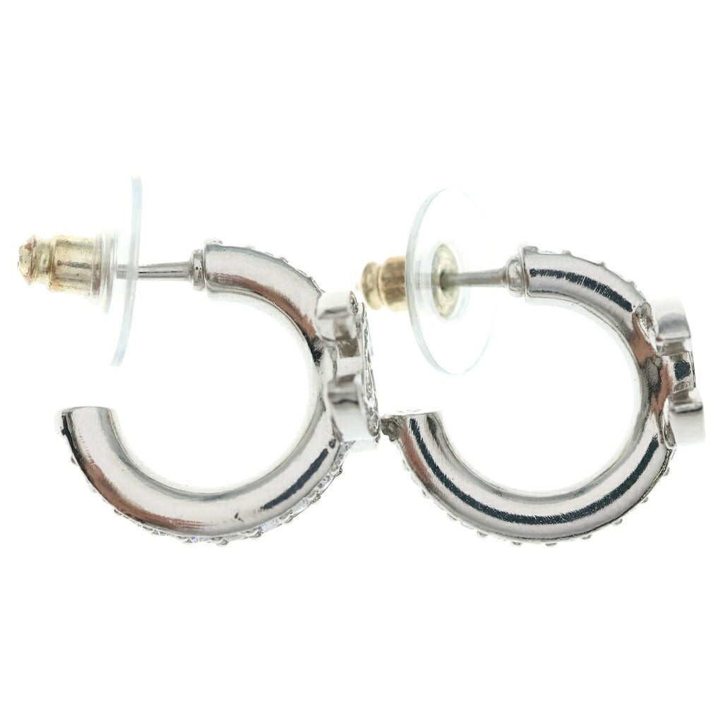 CHANEL(シャネル) ココマーク ラインストーン フープピアス セット シルバー