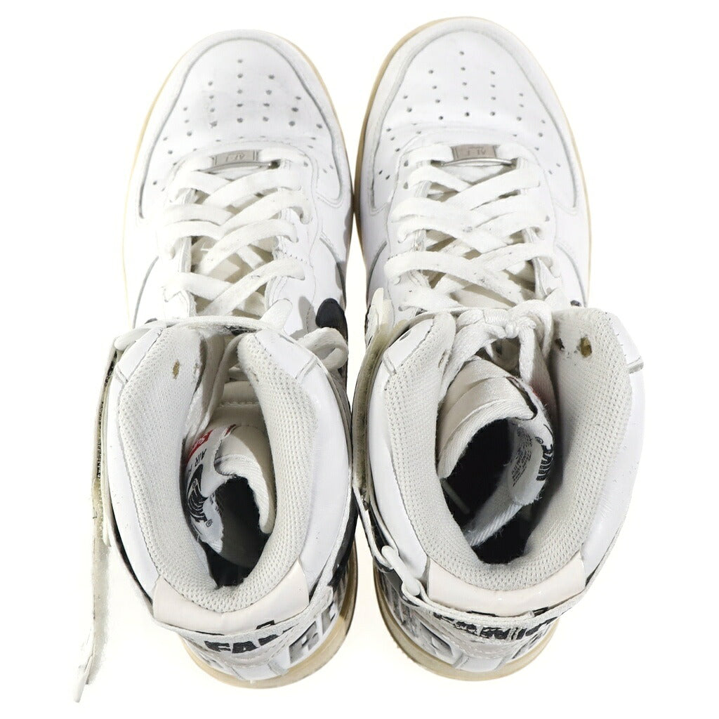 NIKE(ナイキ) 【観賞用2014年製】14AW ×SUPREME AIR FORCE 1 HIGH SUPREME SPECIAL シュプリーム エアフォース シュプリームスペシャル ハイカットスニーカー ホワイト US9/27cm 698696-100