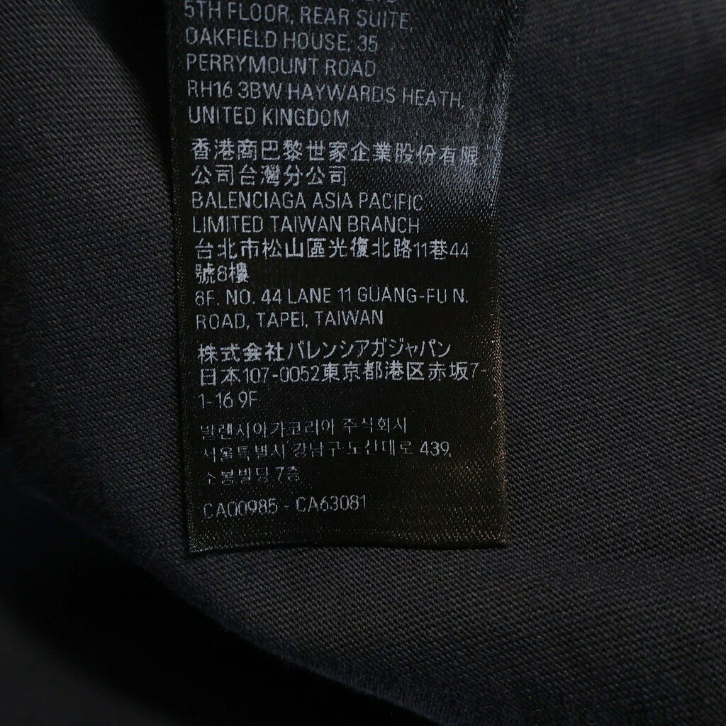 BALENCIAGA(バレンシアガ) Stencil Type Hybrid Oversized Shirt ステンシルテープ ハイブリッド オーバーサイズド 長袖シャツ ブラック 783840 TNM60