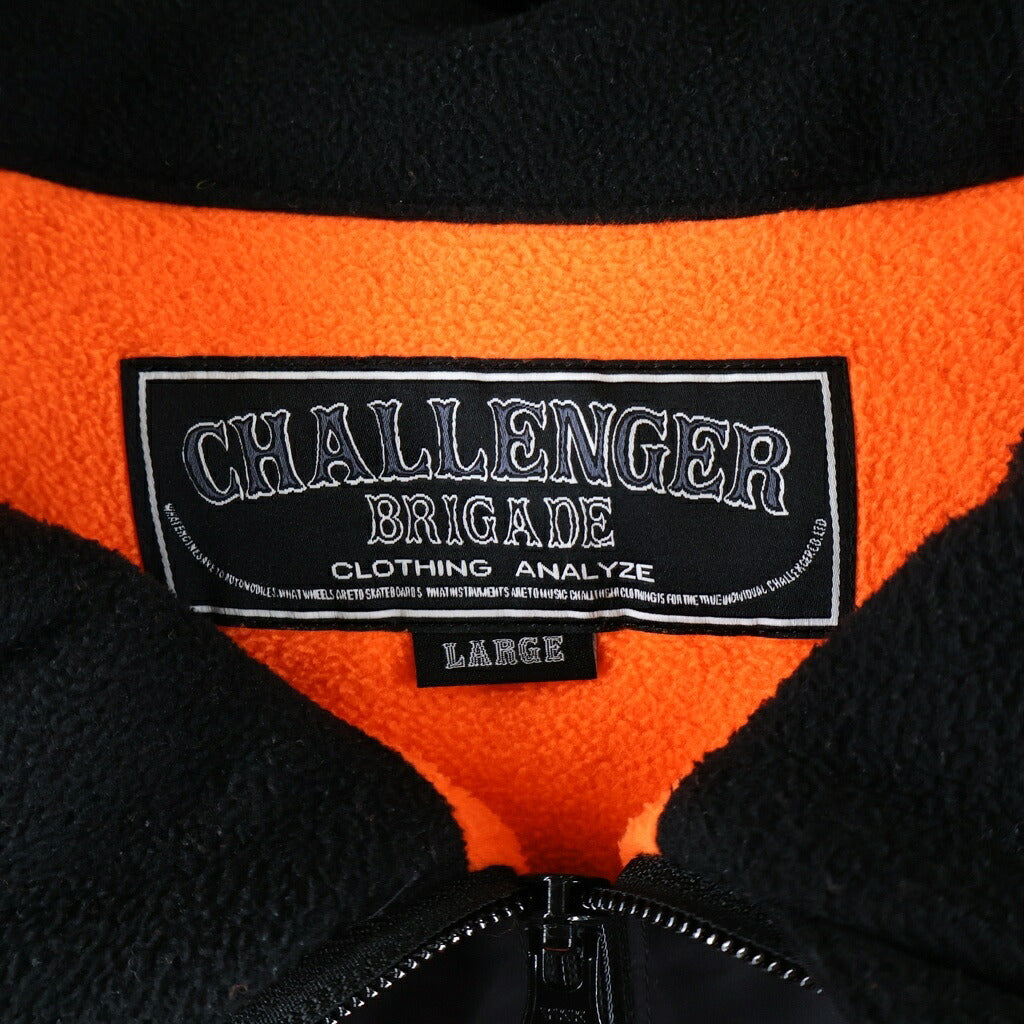 CHALLENGER(チャレンジャー) TECHNICAL FLEECE JACKET テクニカルフリースジャケット ジップアップフーデッドジャケット オレンジ/ブラック CLG-JK 020-016