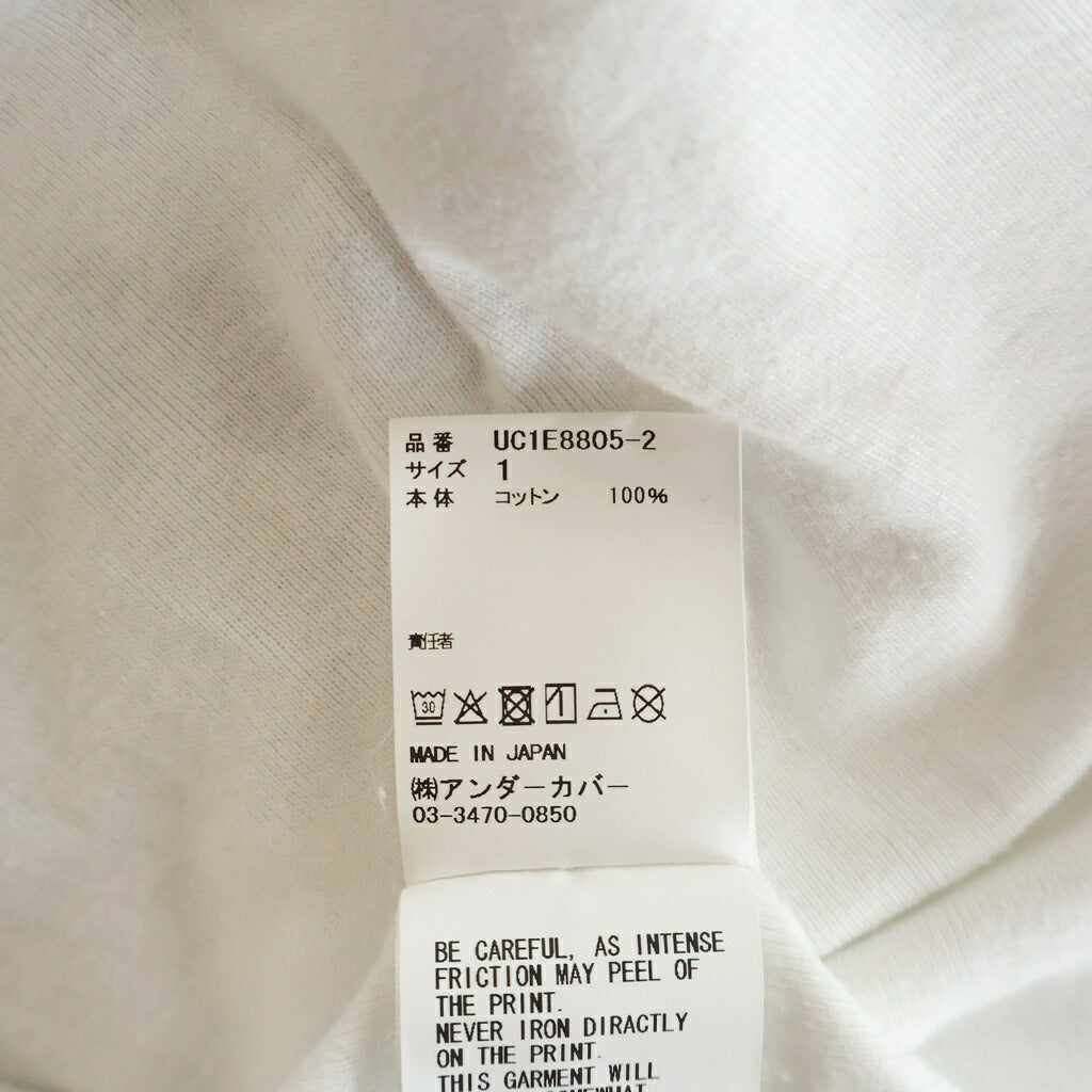 UNDERCOVER(アンダーカバー) 25SS 肩ヒモ付き ラグラン半袖Tシャツ カットソー レディース ホワイト/ブルー UC1E8805-2