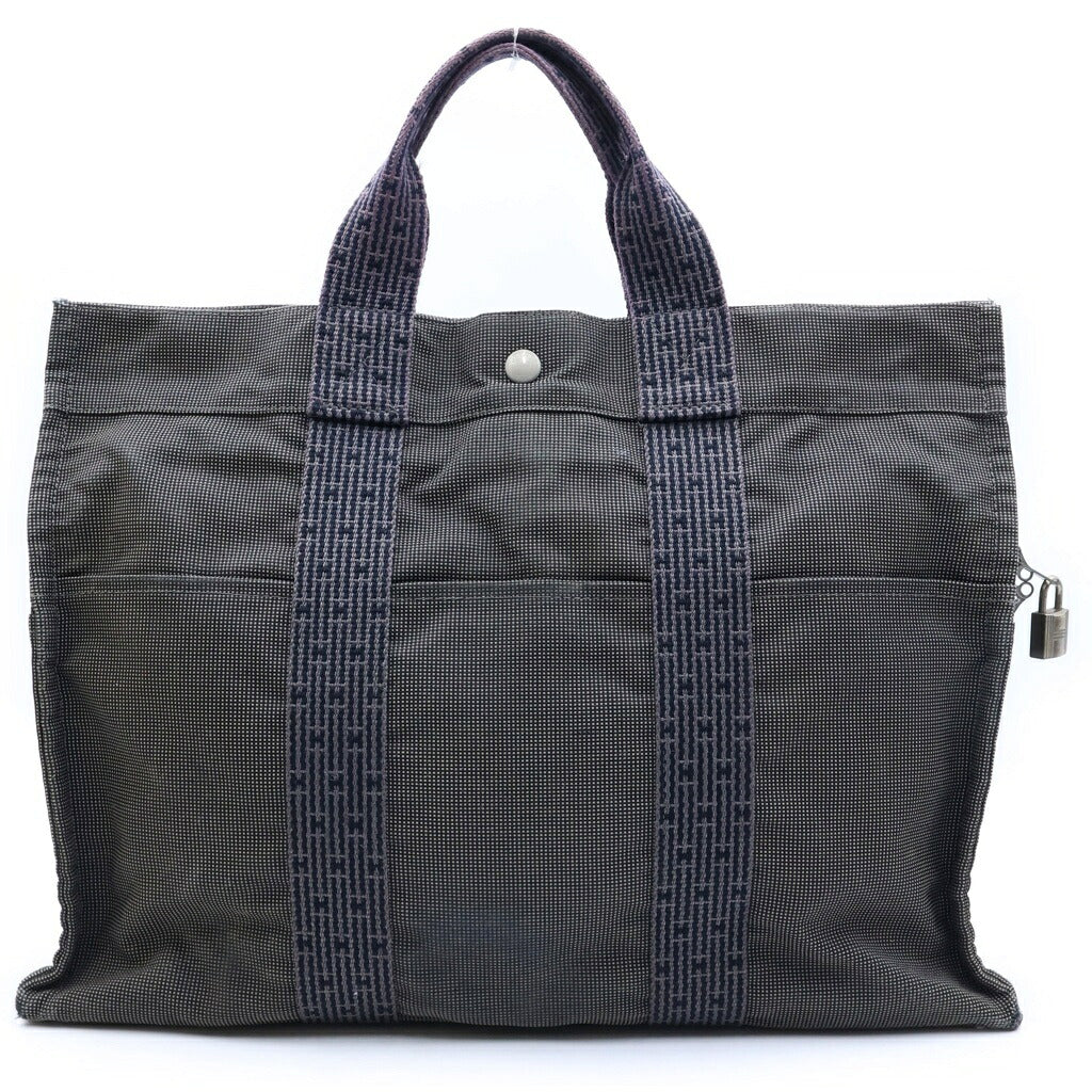 HERMES(エルメス) エールライン カバス MM キャンバス トートバッグ グレー