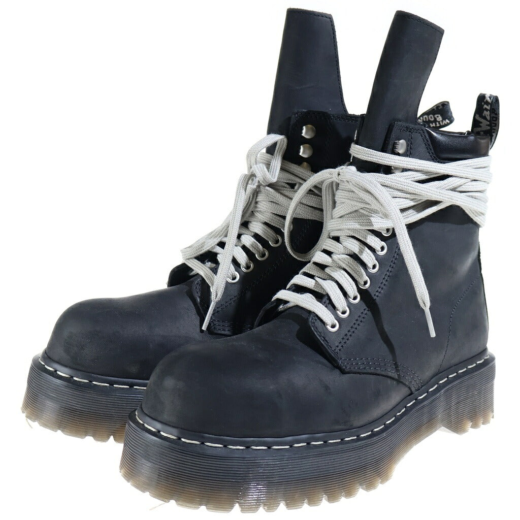 Rick Owens(リックオウエンス) ×Dr. Martens STEEL TOE QUAD ドクターマーチン スチールトゥ クアッド サイドジップブーツ ブラック 41819001