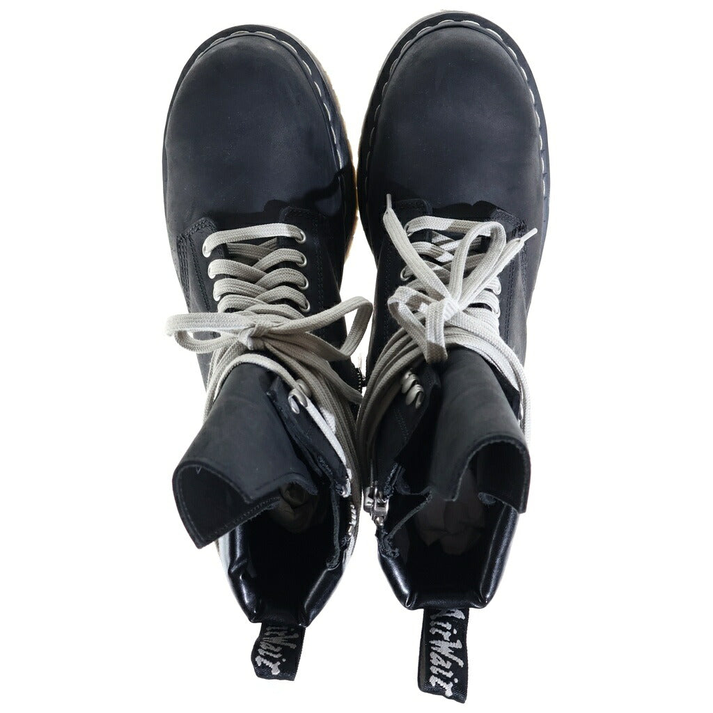 Rick Owens(リックオウエンス) ×Dr. Martens STEEL TOE QUAD ドクターマーチン スチールトゥ クアッド サイドジップブーツ ブラック 41819001