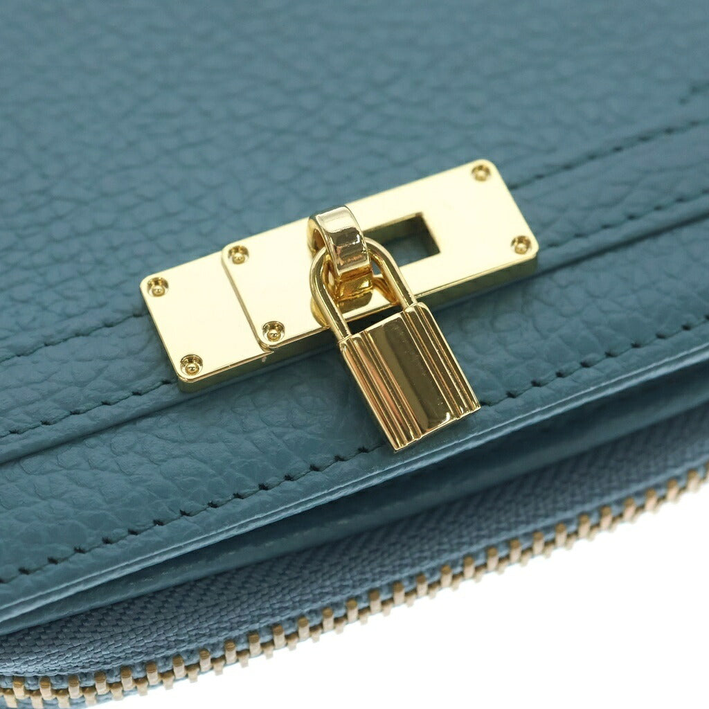 濱野(ハマノ) Mietia Wallet Plier ミーティアコンパクトウォレット プリエ 二つ折り財布 ブルー