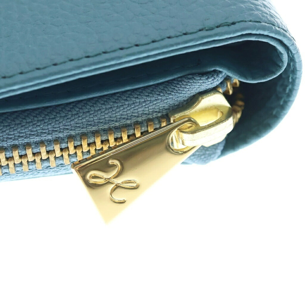 濱野(ハマノ) Mietia Wallet Plier ミーティアコンパクトウォレット プリエ 二つ折り財布 ブルー