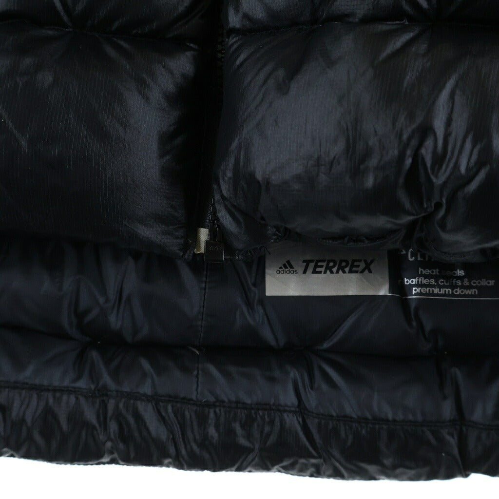 adidas(アディダス) TERREX CLIMAHEAT クライマヒート フーデッドナイロンダウンジャケット ブラック CY8757