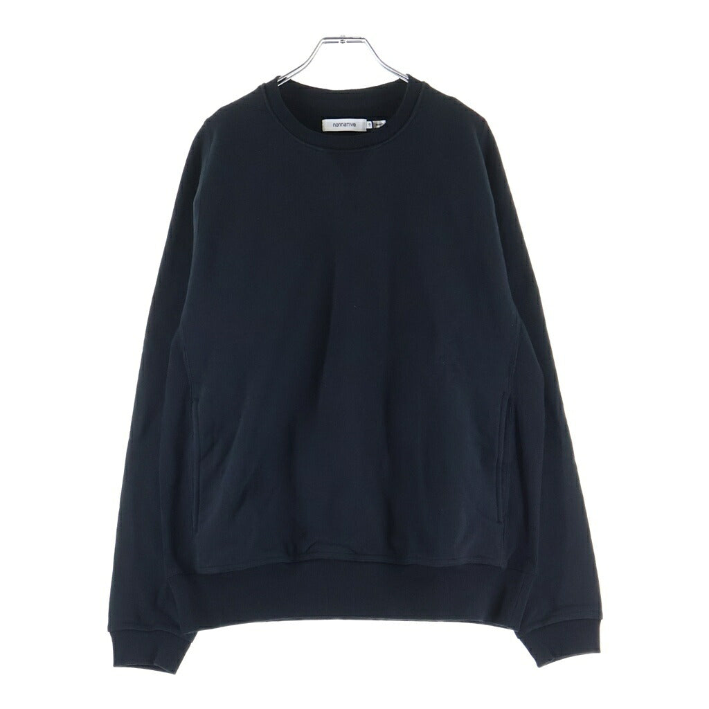 nonnative(ノンネイティブ) DWELLER CREW PULLOVER COTTON SWEAT ドゥエラー コットン プルオーバー クルーネックスウェット トレーナー ブラック NN-C4006