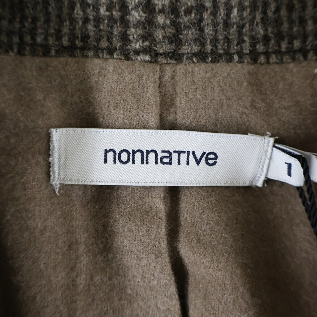 nonnative(ノンネイティブ) 18AW MANAGER 3B JACKET WOOL GLEN PLAID マネージャー ウール グレンプレイド シングル3Bテーラードジャケット ブラウン NN-J3411