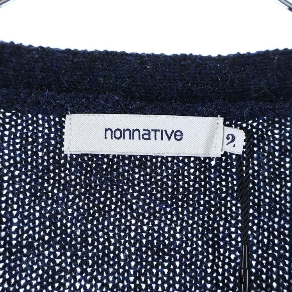 nonnative(ノンネイティブ) DWELLER CARDIGAN WOOL YARN ドゥエラー ウールヤーン ニットカーディガン ネイビー NN-K4205