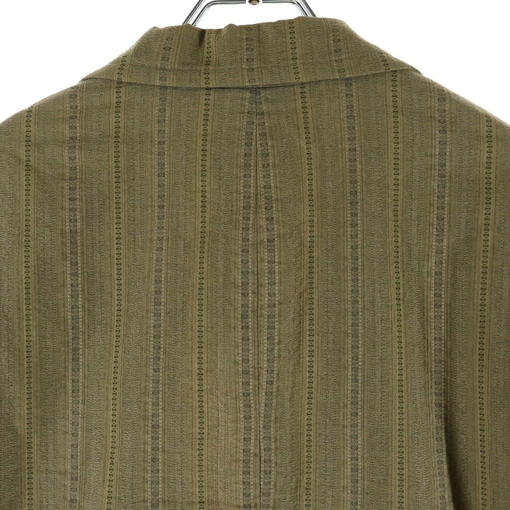 DRIES VAN NOTEN(ドリスヴァンノッテン) ストライプ 2B シングルテーラードジャケット カーキ