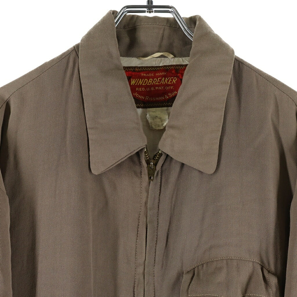 VINTAGE(ヴィンテージ) 50S VINTAGE WINDBREAKER GABARDINE JACKET ヴィンテージ ウールギャバジンジャケット ジップアップブルゾン ベージュ