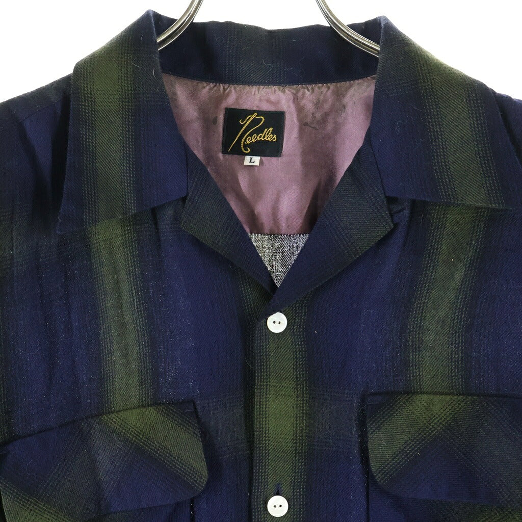 Needles(ニードルス) 22AW Classic Shirt レーヨン混 チェック 長袖クラシックシャツ マルチカラー LQ190