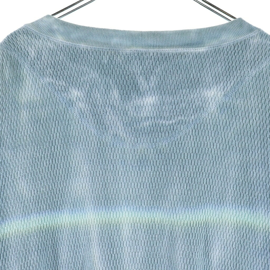DAIRIKU(ダイリク) Tie-dye Thermal Tee タイダイ クルーネックサーマル長袖Tシャツ カットソー ライトブルー 21SS C-7