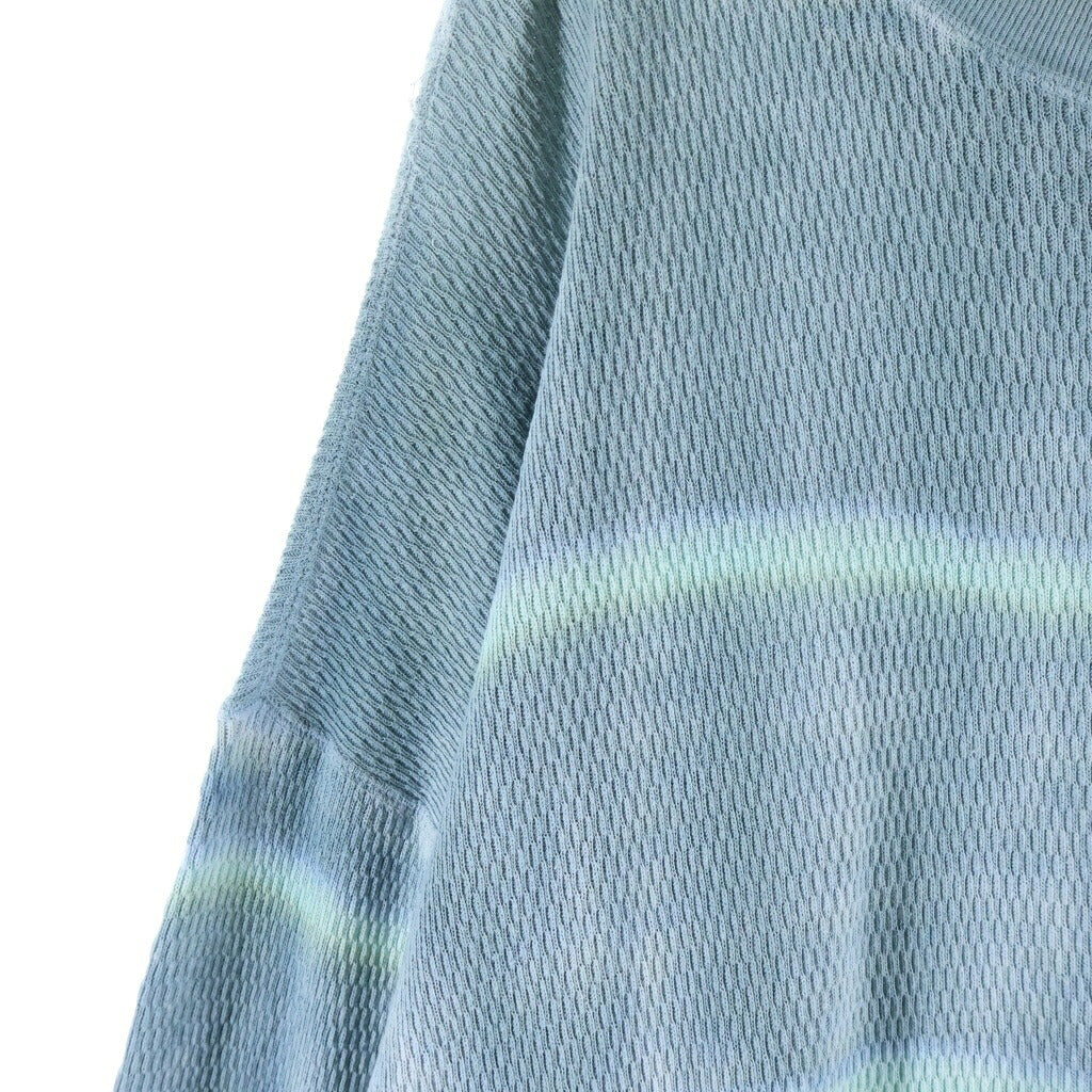DAIRIKU(ダイリク) Tie-dye Thermal Tee タイダイ クルーネックサーマル長袖Tシャツ カットソー ライトブルー 21SS C-7