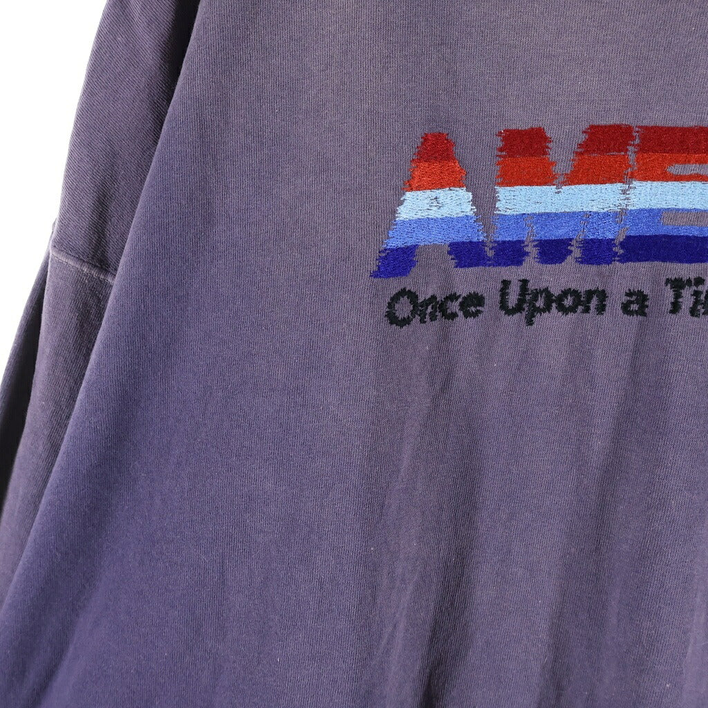 DAIRIKU(ダイリク) AMERICA Vintage Sunburn Tee アメリカ ヴィンテージ サンバーン加工 クルーネック長袖Tシャツ カットソー パープル 24SS C-4