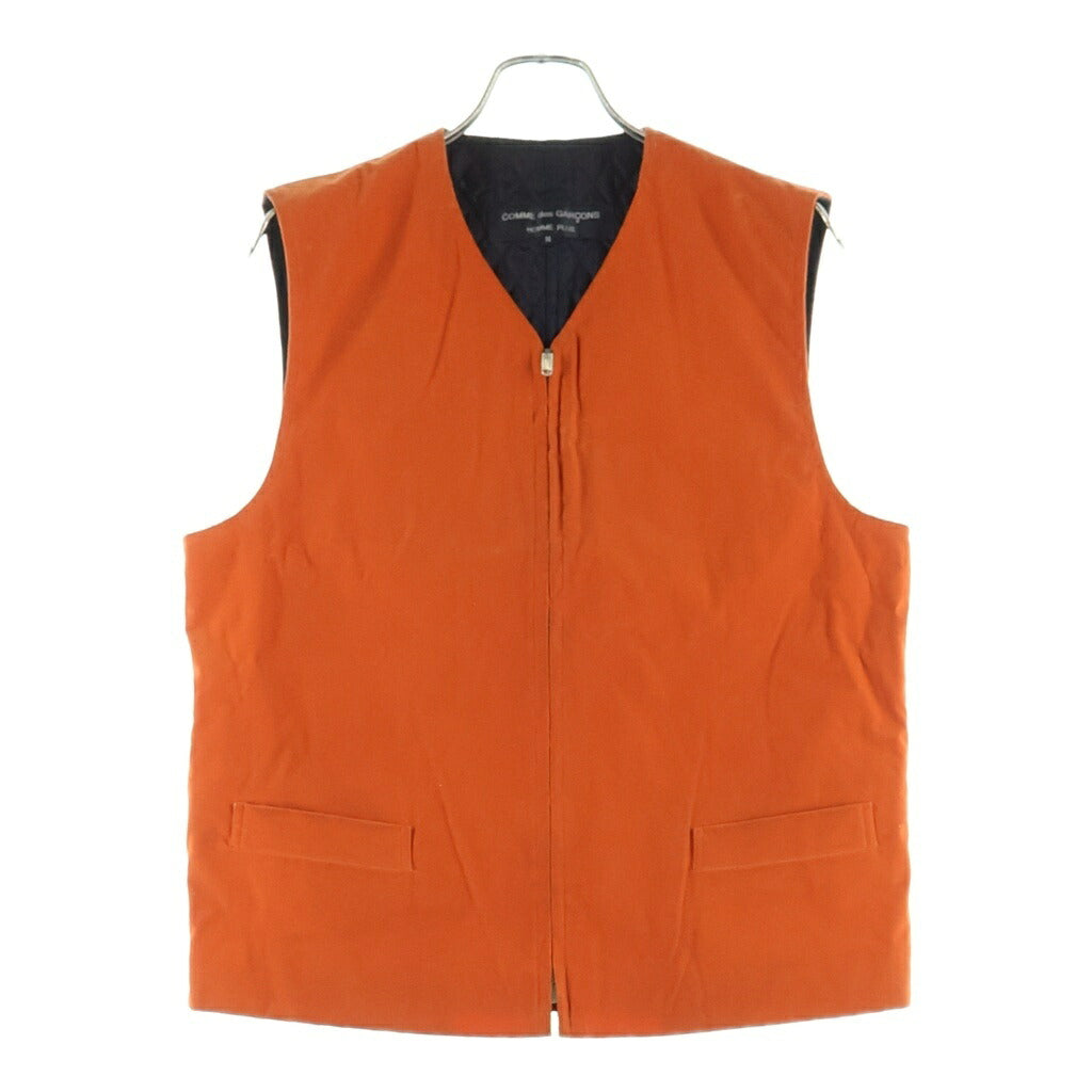 COMME des GARCONS HOMME PLUS(コムデギャルソンオムプリュス) 96AW AD1996 キルティングライニング パファー ジップアップベスト オレンジ XV-01004M