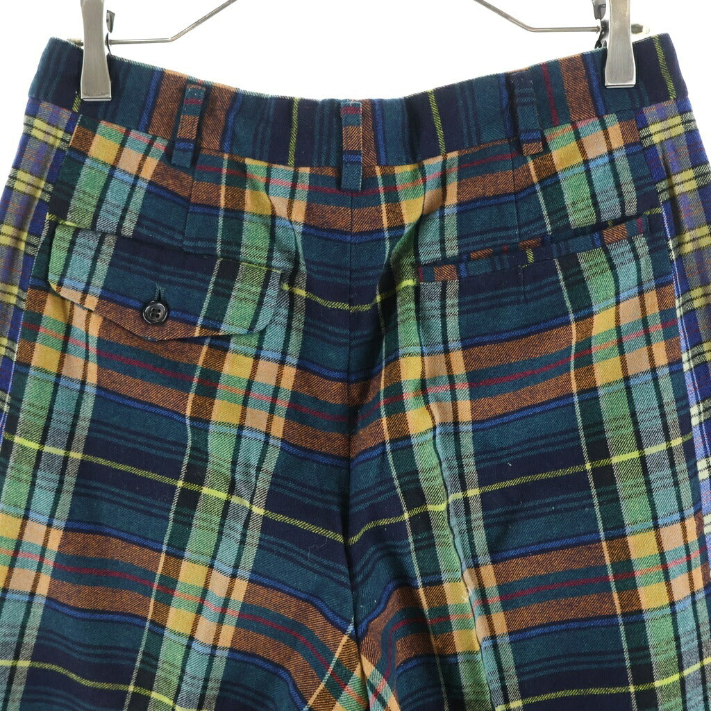 COMME des GARCONS HOMME PLUS(コムデギャルソンオムプリュス) ウール混 1タック チェック柄 スラックスパンツ マルチカラー XP-02003S